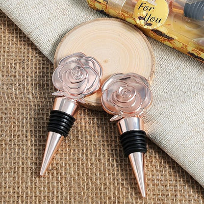 10 PCS Rose Wine Stoppers Party Decoration Wine Bottle Stopper Fits Standard Bottles, Rubber Seal,Suitable for Family Dinner, Wedding Party, Party Decoration, Party Reception