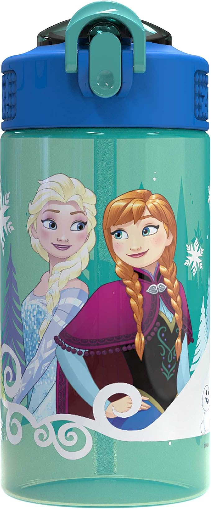 Zak Designs Disney Frozen 16 ounce Water Bottle, Anna & Elsa