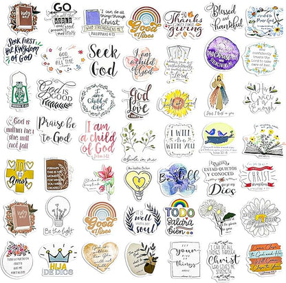 150Pcs Inspirational Waterproof Stickers Pack - Cute Aesthetic Vinyl Stickers, Easy to Tear Off, for Tumbler Cup Water Bottle Laptop Phone Case Scrapbooking Skateboard Teens Aldult Kids