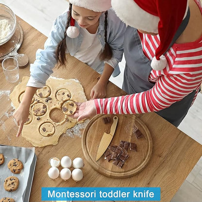 Wooden Kids Knife for Cooking, Montessori Toddler Knife, Kids Junior Cooking Utensils Ages 5-8, Kids Kitchen Tool for Real Cooking, Perfect Gifts for Kids