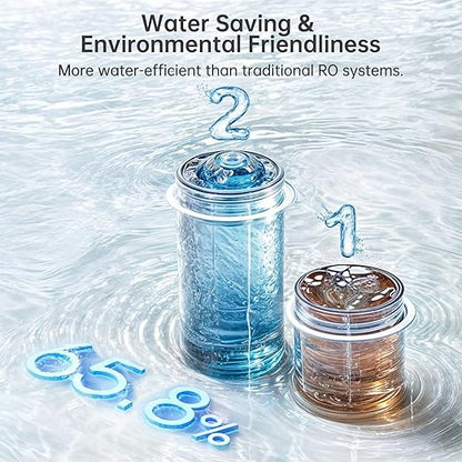 SMONET Tankless Reverse Osmosis System: 7 Stages Reverse Osmosis Drinking Water Filter 600 GPD with Smart LED Faucet Under Sink RO Water Filtration Systems for Whole Home 2:1 Pure to Drain NSF 58/372