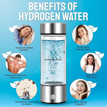 2024 Hydrogen Water Bottle Generator Pro, Alkaline Water Machine, Alkaline Water Machine, Fathers Day Gift for Dad, Water Purifier Bottle for Home Office Gym