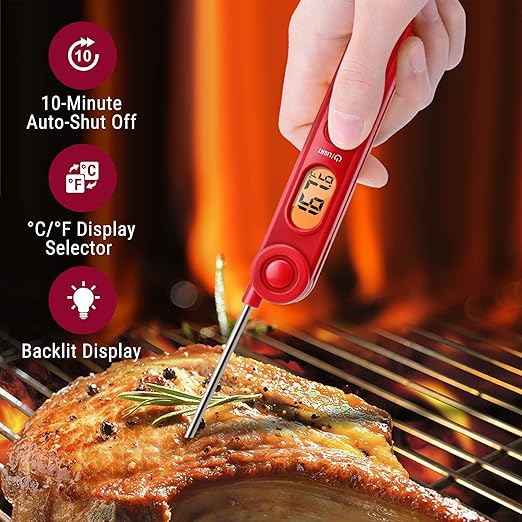 ThermoPro TP-03B Digital Meat Thermometer for Cooking Kitchen Food Candy Instant Read Thermometer with Backlight and Magnet for Oil Deep Fry BBQ Grill Smoker Thermometer