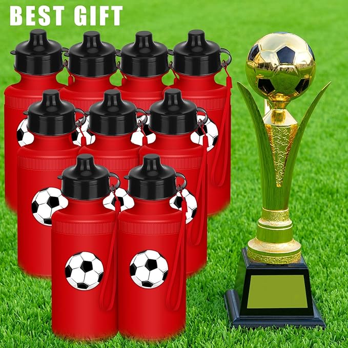 Zubebe 36 Pcs Sports Water Bottles Bulk 20 oz Squeeze Reusable Plastic Water Bottle with Nylon Strap Blank DIY Water Bottles for Kids Adults School Thanks Gift Outdoor Sport Fitness