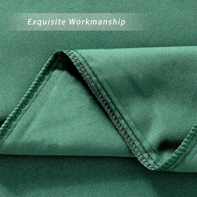 2 Pack Microfiber Zipper Pillowcases, Soft Comfortable Not Shrink Dark Green Pillow Case, Standard Pillow Cases Set of 2 (20x26 Inches)