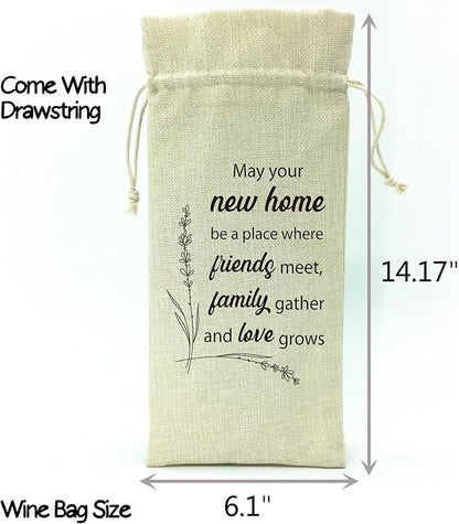 May Your New Home Be a Place-Wine Bag Gift-Housewarming Wine Bag Gifts for Best Friend Family Colleague-Unique New House New Home Gifts for New Houseowner-Realtor Gift for Clients