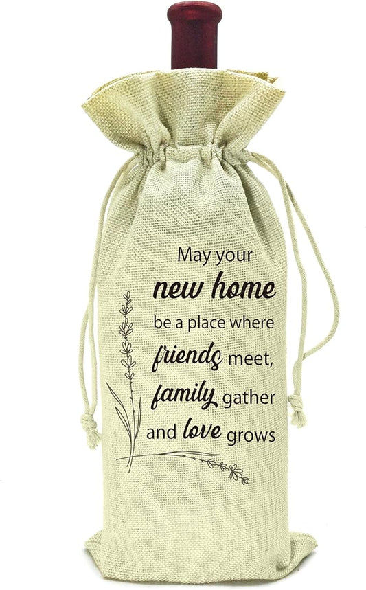 May Your New Home Be a Place-Wine Bag Gift-Housewarming Wine Bag Gifts for Best Friend Family Colleague-Unique New House New Home Gifts for New Houseowner-Realtor Gift for Clients