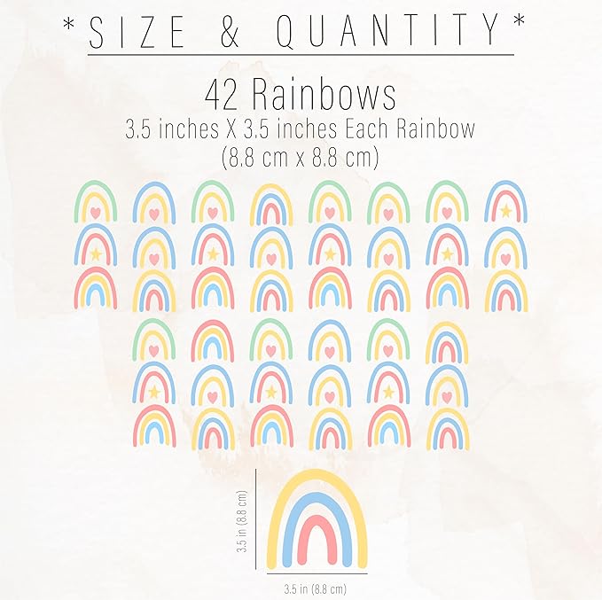 Rainbow Wall Stickers Kids Room Decals Peel and Stick Wall Decals for Living Room Bedroom Nursery Home Decor Playrooms Wall Decals (Color 01)