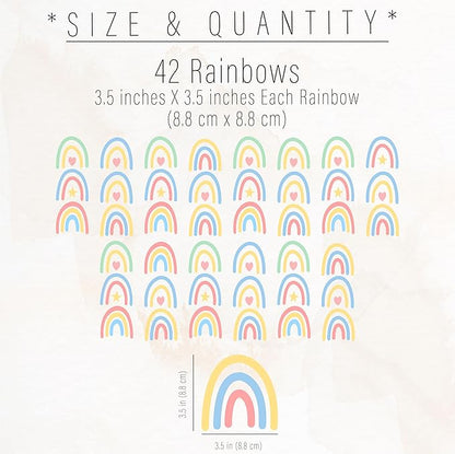 Rainbow Wall Stickers Kids Room Decals Peel and Stick Wall Decals for Living Room Bedroom Nursery Home Decor Playrooms Wall Decals (Color 01)