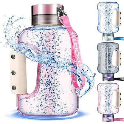 1.5 L Max PEM Hydrogen Water Bottle Hydrogen Water Generator Rechargeable Portable Hydrogen Bottle with SPE/PEM Technology for Portable Family Fitness Gifts, High Capacity(Pink)