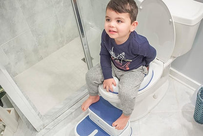 2 in 1 Anti Slip Bunny Step Stool, Detachable Double Up Kids Step Stool, Wide Step Toddler Step Stool, Kids Step Stool for Toilet Potty Training, Kitchen, and Bathroom(Blue)