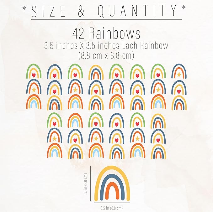 Rainbow Wall Stickers Kids Room Decals Peel and Stick Wall Decals for Living Room Bedroom Nursery Home Decor Playrooms Wall Decals (Color 02)