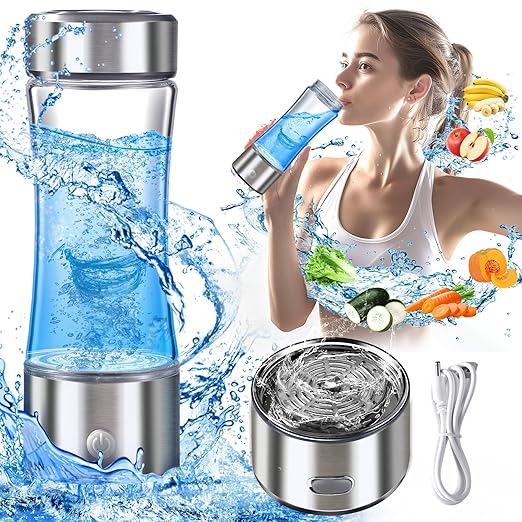 Pansonite Hydrogen Water Bottle - Portable Hydrogen Water Bottle Generator with SPE PEM Tech Ionizer, 3-Minute Quick Electrolysis, Perfect for Home, Office, Travel & Fitness - Ideal Gift Choice