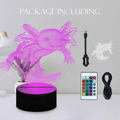 16 Color Change Touch Remote Control Salamander Illusion LED Night Light USB Charge Portable lamp for Living Room Horse Nursery Lamp Decoration