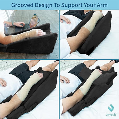 Zomaple Adjustable Arm Elevation Pillow for Post Surgery Support - Recovery Boost Arm Pillow for Adults After Surgery - Arm Rest Pillow for Bed & Couch with Elbow Pillow [Patented Design]