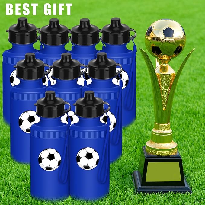 Zubebe 36 Pcs Sports Water Bottles Bulk 20 oz Squeeze Reusable Plastic Water Bottle with Nylon Strap Blank DIY Water Bottles for Kids Adults School Thanks Gift Outdoor Sport Fitness