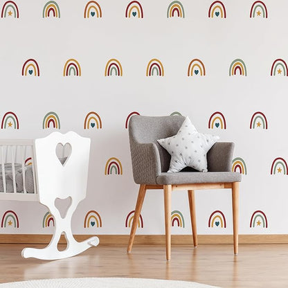 Rainbow Wall Stickers Kids Room Decals Peel and Stick Wall Decals for Living Room Bedroom Nursery Home Decor Playrooms Wall Decals (Color 05)