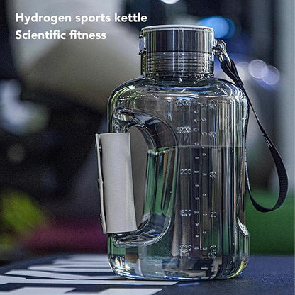 1.5L Hydrogen Water Bottle, Hydrogen Water Bottle Generator, SPE PEM Technology, Portable Water Bottle for Sports, Travel (Ash Black)