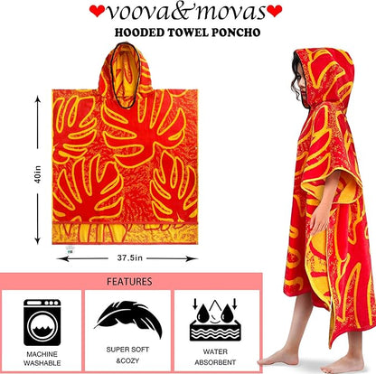 VOOVA & MOVAS Hooded Towel Adult (14Years Up)-Palm, Thick Cotton Wearable Bath Towels for Women Plus Size, Swim Towels for Women, Adult Towel Pocho for Bathroom, Home, Pool Use