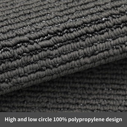 COSY HOMEER 24x35 Inch/24X60 Inch Kitchen Rug Mats Made of 100% Polypropylene Strip TPR Backing 2 Pieces Soft Kitchen Mat Specialized in Anti Slippery and Machine Washable,Grey