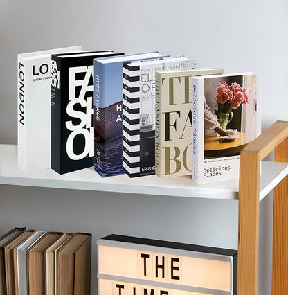 6 Pcs Decorative Books for Home décor Fake Books for Decoration Stacked Books Decor Decorative Books for Shelves (6PCS)