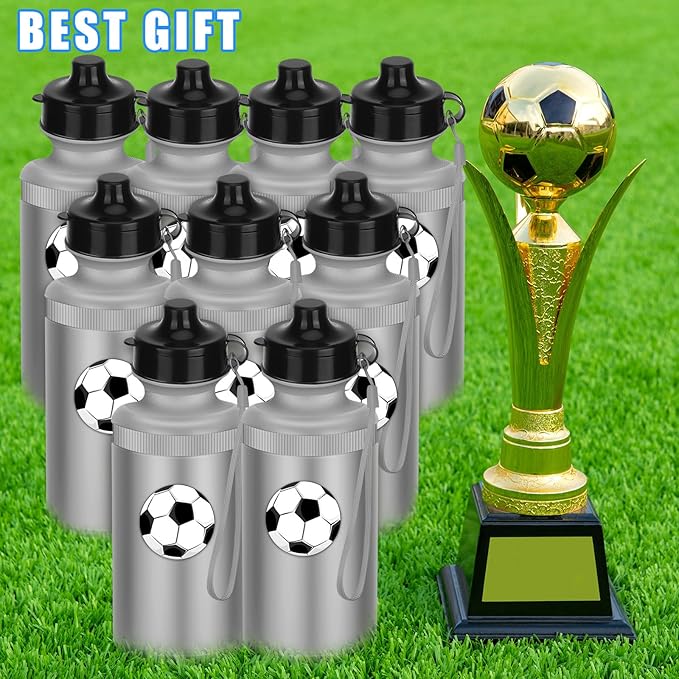 Zubebe 36 Pcs Sports Water Bottles Bulk 20 oz Squeeze Reusable Plastic Water Bottle with Nylon Strap Blank DIY Water Bottles for Kids Adults School Thanks Gift Outdoor Sport Fitness