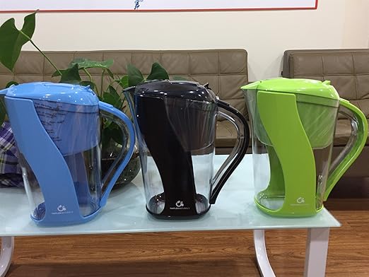 109X2 Alkaline Water Pitcher - Removes Chlorine and Contaminants Plus Increases pH (Green), AOK109-GRN-02