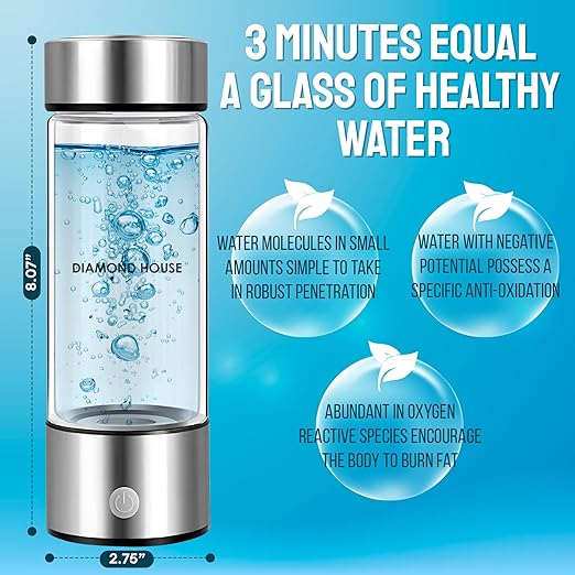 2024 Hydrogen Water Bottle Generator Pro, Alkaline Water Machine, Alkaline Water Machine, Fathers Day Gift for Dad, Water Purifier Bottle for Home Office Gym