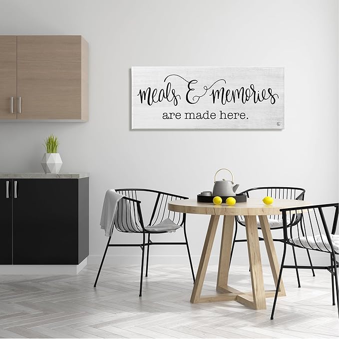 Stupell Industries Meals & Memories Kitchen Canvas Wall Art Design by Fearfully Made Creations