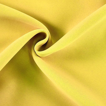 2 Panels Bright Yellow Valance for Windows 42x18 Inch Solid Blackout Rod Pocket Kitchen Short Curtain Toppers Valance for Bathroom Living Room, Light Yellow