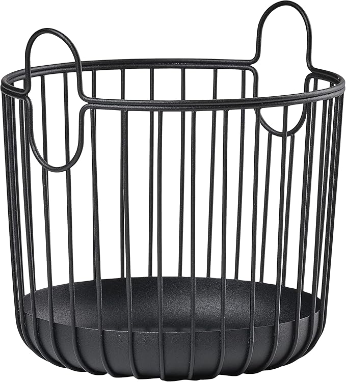 ZONE DENMARK Inu Basket - Basket with Handles Crafted from Metal - with sleek and sturdy design - Stylish and Functional Storage for Kitchen, Bathroom, Children's Room, and Home Office- (Small)