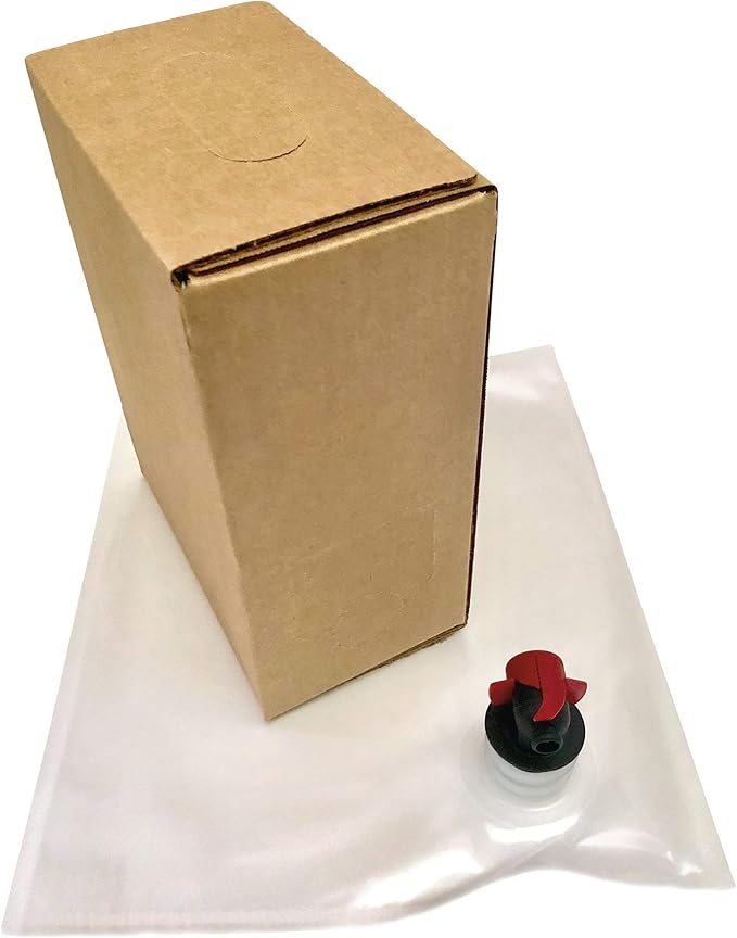 3L Wine Bag-In-Box Kits [Eco-Friendly Wine Bottle Alternative] - Easily Bottle, Dispense & Store Your Wines - Perfect For Home Winemakers (3L Bag-In-Box Kits, 6 pack)