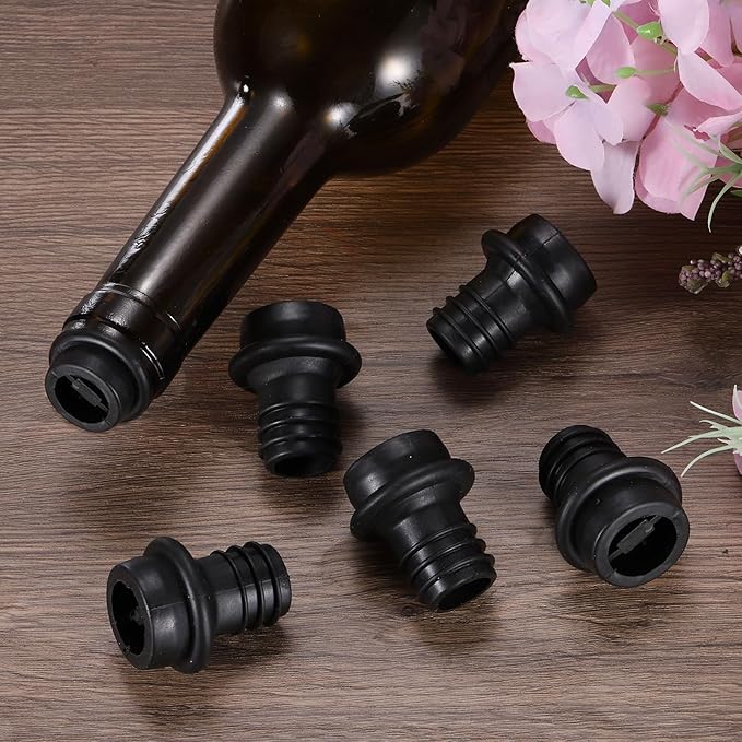 uxcell 24 Pcs Wine Bottle Stopper, Wine Pump Vacuum Stoppers, Wine Bottle Stopper, Silicone Wine Saver, Reusable Wine Bottle Corks Sealing Plug Bottle for Kitchen Supplies Wine Bottle