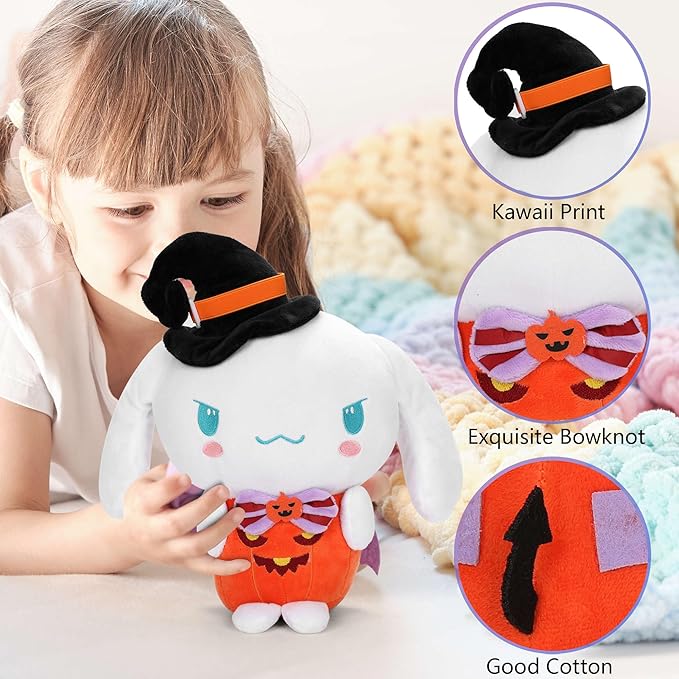 10'' Kawaii Plush Doll - Cartoon Halloween Plush, Cute Animals Plush Toy, Lovely Plushies Cartoon Figure Toy, Kids Pillow Plush Gift for Halloween Christmas Birthday Room Decor