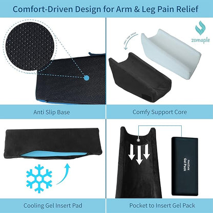 Zomaple Adjustable Arm Elevation Pillow for Post Surgery Support - Recovery Boost Arm Pillow for Adults After Surgery - Arm Rest Pillow for Bed & Couch with Elbow Pillow [Patented Design]