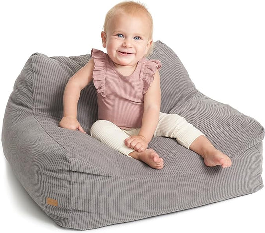 ZICOTO Soft Memory Foam Bean Bag Chair for Toddlers - Trendy Kids Chair and Baby Lounger for Nursery, Playroom, or Living Room Decor