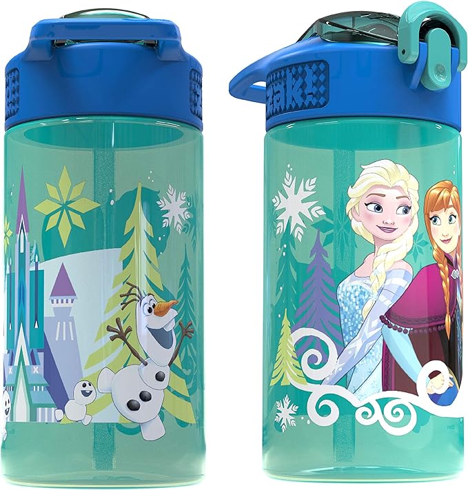 Zak Designs Disney Frozen 16 ounce Water Bottle, Anna & Elsa