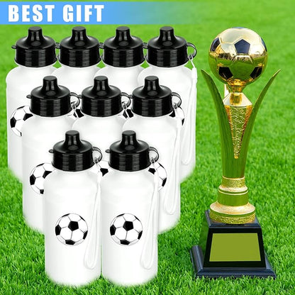 Zubebe 36 Pcs Sports Water Bottles Bulk 20 oz Squeeze Reusable Plastic Water Bottle with Nylon Strap Blank DIY Water Bottles for Kids Adults School Thanks Gift Outdoor Sport Fitness