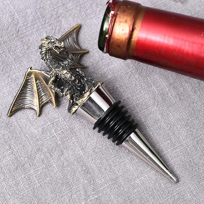 Wine Stopper,Dragon Wine Stoppers for Wine Bottles，Cute Wine Accessories/Kitchen Gadgets D1