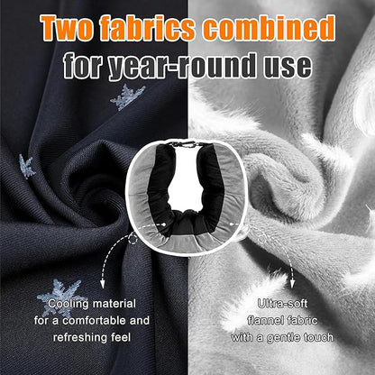 [2024 New Upgrade] 2-Pack Stuffable Travel Neck Pillow, Travel Pillow for Extra Luggage, Double-Sided Material Stuffable Pillow for All Seasons, Travel Essentials, No Filler