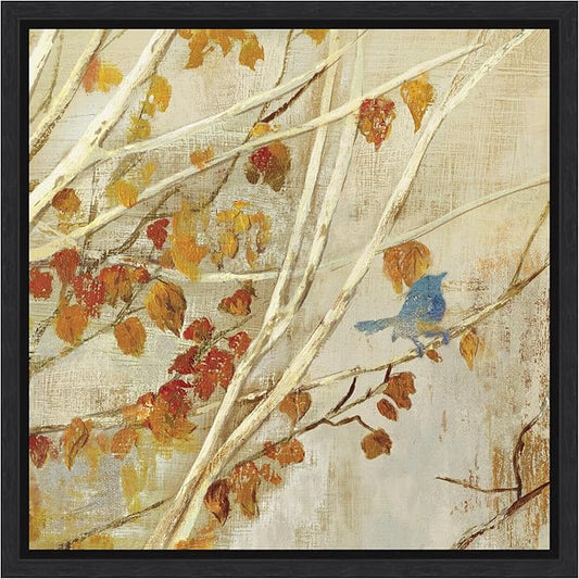 Amanti Art Framed Canvas Wall Art Print (16x16) Singing I by Asia Jensen Float Framed Canvas Art for Wall Decor, Living Room, Bedroom, Bathroom, Kitchen, Office or Business Artwork from WI, USA