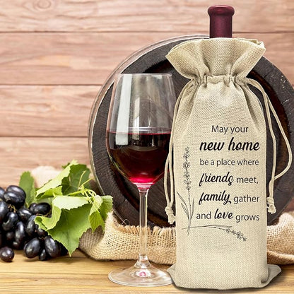 May Your New Home Be a Place-Wine Bag Gift-Housewarming Wine Bag Gifts for Best Friend Family Colleague-Unique New House New Home Gifts for New Houseowner-Realtor Gift for Clients