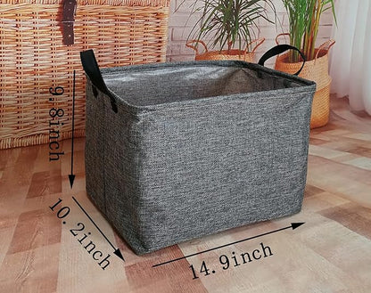 Rec Toy Box Chest Kids Hamper Storage Basket Collapsible Organizer Bin Gift Baskets for Home/Dorm/Kitchen/Pet/Office/Closet/Shelf