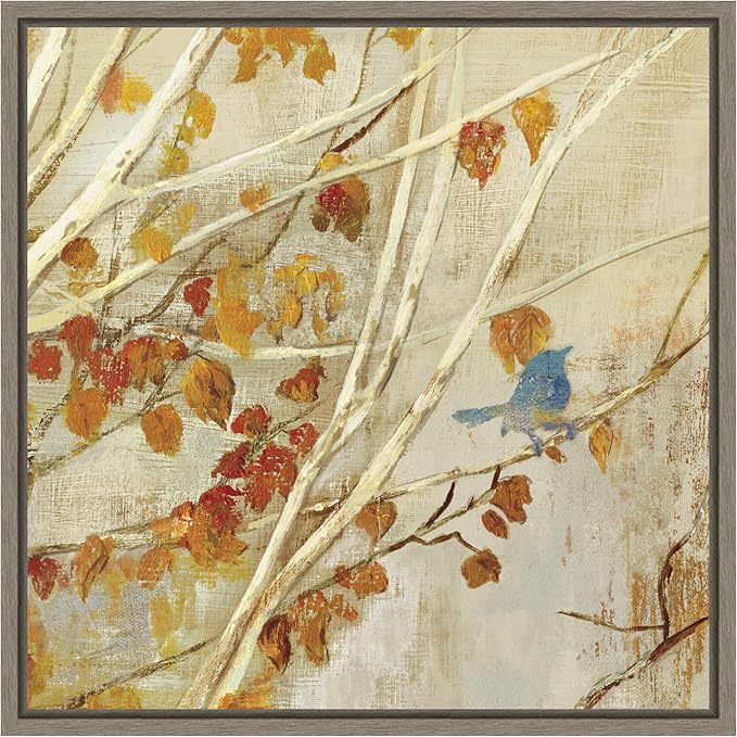 Amanti Art Framed Canvas Wall Art Print (22x22) Singing I by Asia Jensen Float Framed Canvas Art for Wall Decor, Living Room, Bedroom, Bathroom, Kitchen, Office or Business Artwork from WI, USA