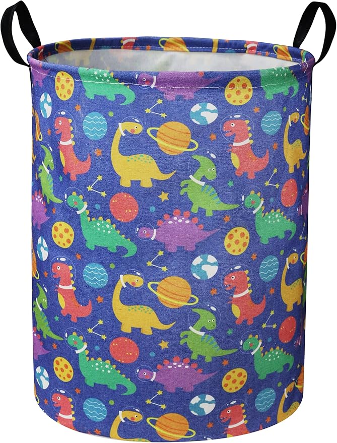 Dinosaur Hamper,Dinosaur Laundry Basket,Kids Hamper Collapsible Space Storage Baskets for Kids Room Decor,Office,Toy Organizer,Home Decor(Space Dinosaur)