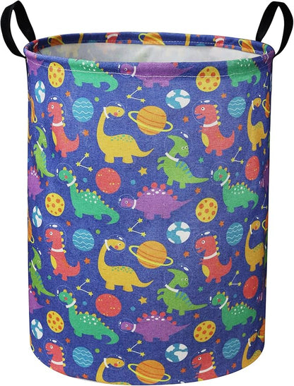 Dinosaur Hamper,Dinosaur Laundry Basket,Kids Hamper Collapsible Space Storage Baskets for Kids Room Decor,Office,Toy Organizer,Home Decor(Space Dinosaur)