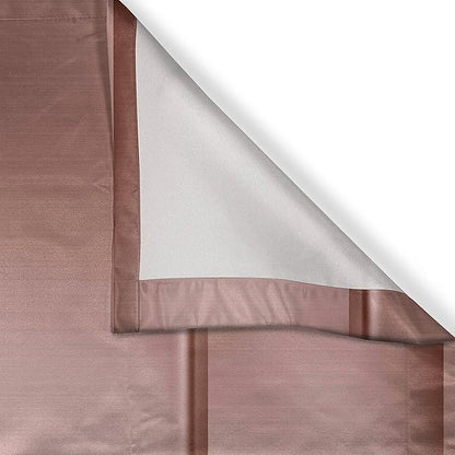 Ambesonne Industrial Long Kitchen Curtains, Realistic Looking Steel Surface Digital Print Plate Image Technology Inspired Design, Two Panels Drapes with Rod Pocket Room Decor, 55" x 45", Rose Gold