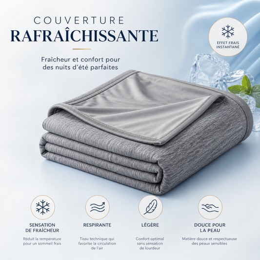 Couverture rafraîchissante d'été 2 en 1, couverture en coton Ma boutique