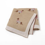 100% Cotton Knitted Blanket for Baby Girls and Boys - Vignette | Home Cozy Nest