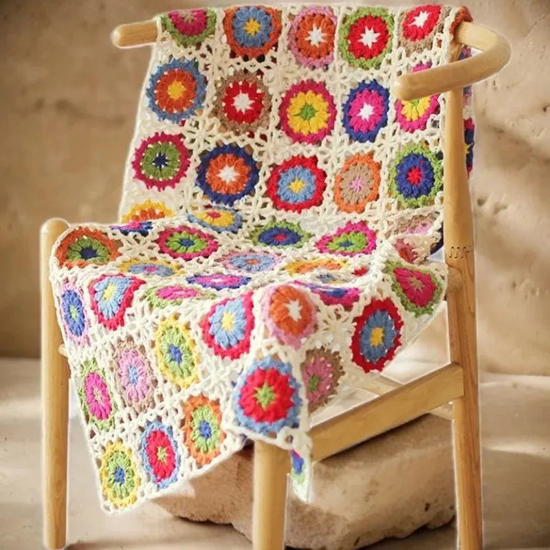 Couverture au crochet faite à la main -fauteuil